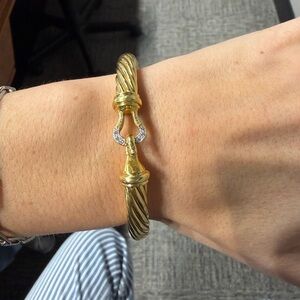 David Yurman 18k Gold Cable Bracelet